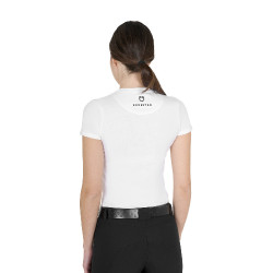 Dames T-shirt Equestro Head In The Clouds van katoen met korte mouwen Wit