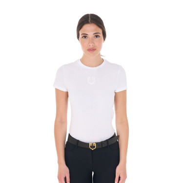 Dames paardrij T‑shirt Equestro basic korte mouw