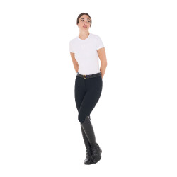 Dames paardrij T‑shirt Equestro basic korte mouw