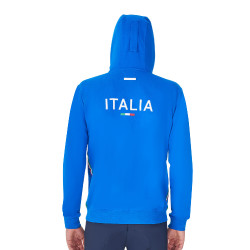 Heren fleece sweater Equestro x FISE Blauw van Savoye