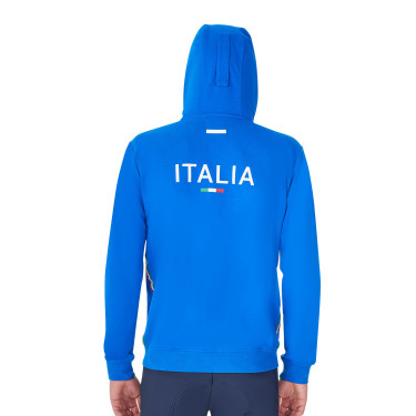 Heren fleece sweater Equestro x FISE Blauw van Savoye