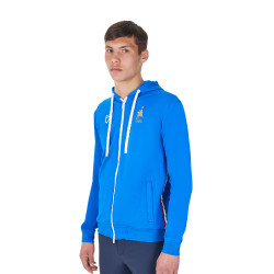 Heren fleece sweater Equestro x FISE Blauw van Savoye