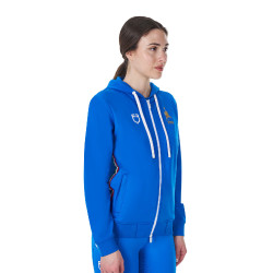 Dames fleece sweater Equestro x FISE Blauw van Savoye