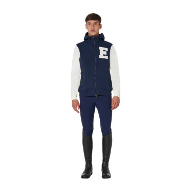 Heren paardrijsweater Equestro met rits – tweekleurig