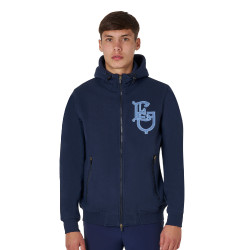 Heren-sweater Equestro EQ met frontale ritssluiting Marineblazer Marineblauw