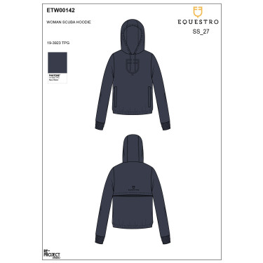 Dames-sweater Equestro met uitsnijdingen Marineblazer Marineblauw