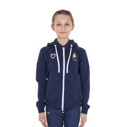 Uniseks kindersweater Equestro x FISE Marineblazer Marineblauw