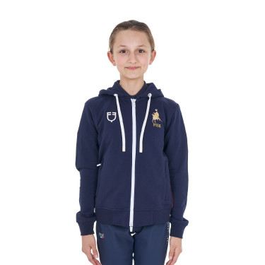 Uniseks kindersweater Equestro x FISE Marineblazer Marineblauw