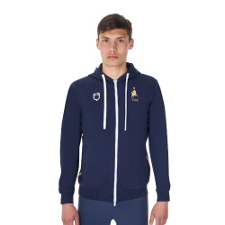 Heren hoodie Equestro x FISE Marineblazer Marineblauw