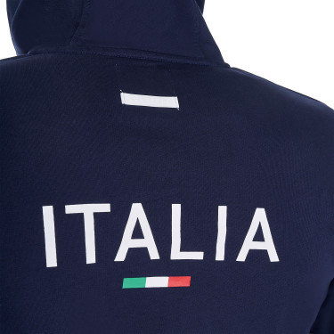 Heren hoodie Equestro x FISE Marineblazer Marineblauw