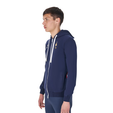 Heren hoodie Equestro x FISE Marineblazer Marineblauw