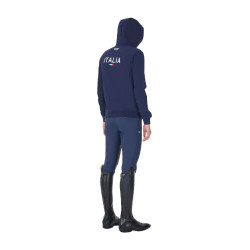 Heren hoodie Equestro x FISE Marineblazer Marineblauw