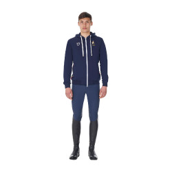 Heren hoodie Equestro x FISE Marineblazer Marineblauw