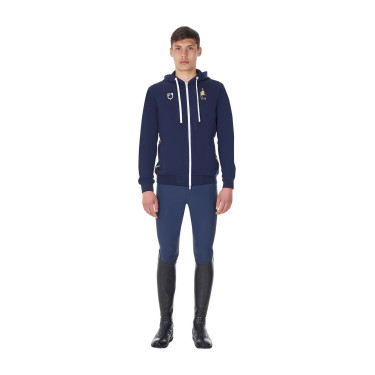 Heren hoodie Equestro x FISE Marineblazer Marineblauw
