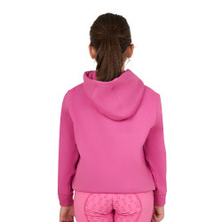Meisjeshoodie Equestro Winter Love Roze kasteel