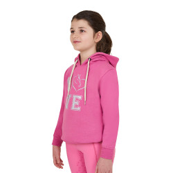 Meisjeshoodie Equestro Winter Love Roze kasteel