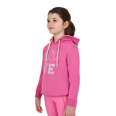 Meisjeshoodie Equestro Winter Love Roze kasteel