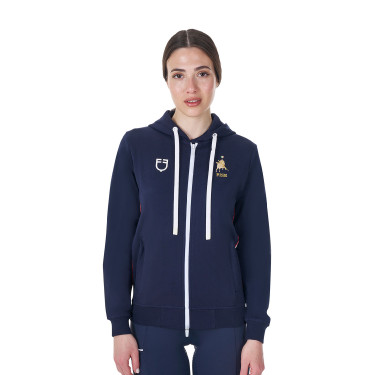 Dameshoodie Equestro x FISE Marineblazer Marineblauw Dameshoodie Equestro x FISE Marineblazer Marineblauw