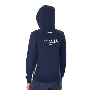 Dameshoodie Equestro x FISE Marineblazer Marineblauw Dameshoodie Equestro x FISE Marineblazer Marineblauw