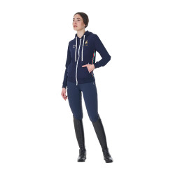 Dameshoodie Equestro x FISE Marineblazer Marineblauw Dameshoodie Equestro x FISE Marineblazer Marineblauw