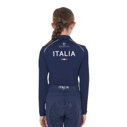 Unisex kindershirt met lange mouwen Equestro x FISE Marineblazer Marineblauw