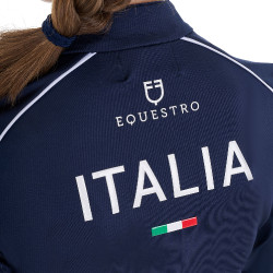 Unisex kindershirt met lange mouwen Equestro x FISE Marineblazer Marineblauw