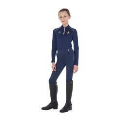 Unisex kindershirt met lange mouwen Equestro x FISE Marineblazer Marineblauw