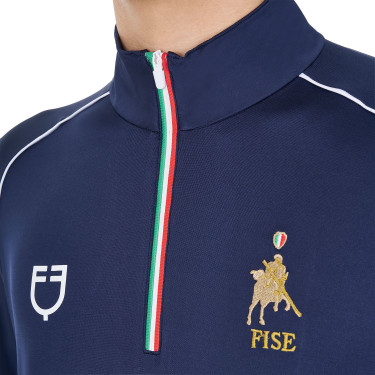 Heren-trainingsbaselayer Equestro x FISE Marineblazer Marineblauw Heren-trainingsbaselayer Equestro x FISE Marineblazer Marineblauw