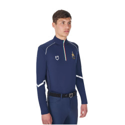 Heren-trainingsbaselayer Equestro x FISE Marineblazer Marineblauw Heren-trainingsbaselayer Equestro x FISE Marineblazer Marineblauw