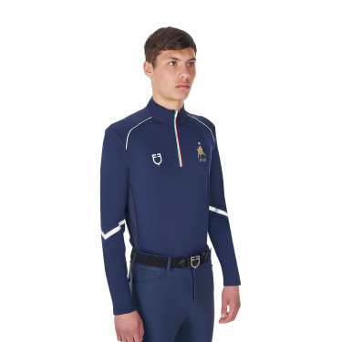 Heren-trainingsbaselayer Equestro x FISE Marineblazer Marineblauw Heren-trainingsbaselayer Equestro x FISE Marineblazer Marineblauw