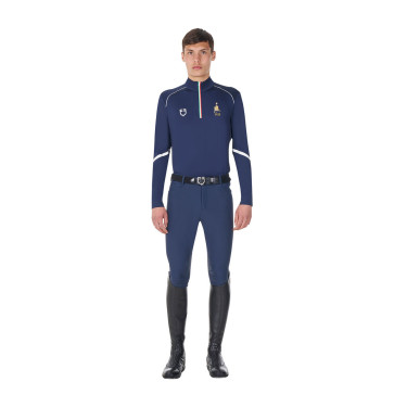 Heren-trainingsbaselayer Equestro x FISE Marineblazer Marineblauw Heren-trainingsbaselayer Equestro x FISE Marineblazer Marineblauw