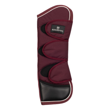 Set transportbeschermers en staartbeschermer Equestro met rubberen patch Bordeaux Set transportbeschermers en staartbeschermer Equestro met rubberen patch Bordeaux