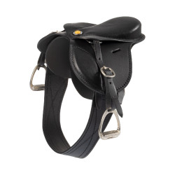 Equestro springzadel voor speelgoedpaard Zwart