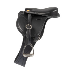 Equestro springzadel voor speelgoedpaard Zwart