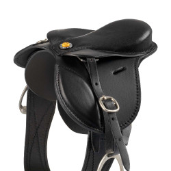 Equestro springzadel voor speelgoedpaard Zwart