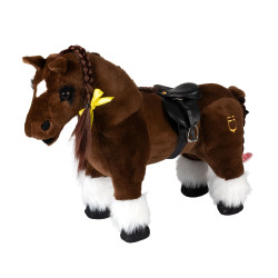 Equestro springzadel voor speelgoedpaard Zwart