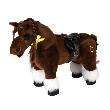 Equestro springzadel voor speelgoedpaard Zwart