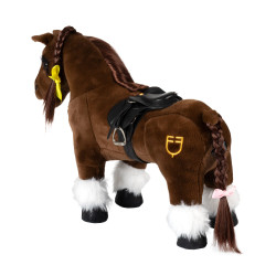 Equestro springzadel voor speelgoedpaard Zwart