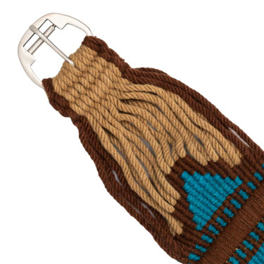 Western mohair singel met Azteeks motief – paardrijden