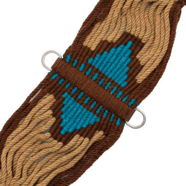 Western mohair singel met Azteeks motief – paardrijden