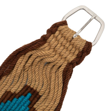Western mohair singel met Azteeks motief – paardrijden