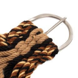 Mohair singel voor paardrijden met leren centerstuk – Pool’s