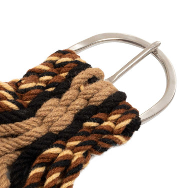 Mohair singel voor paardrijden met leren centerstuk – Pool’s