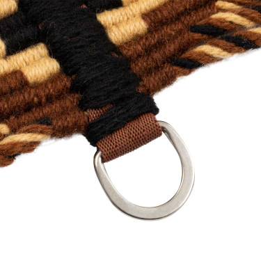 Mohair singel voor paardrijden met leren centerstuk – Pool’s