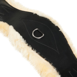 Leder dressuursingel Equestro Zwart Leder dressuursingel Equestro Zwart