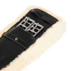 Leder dressuursingel Equestro Zwart Leder dressuursingel Equestro Zwart