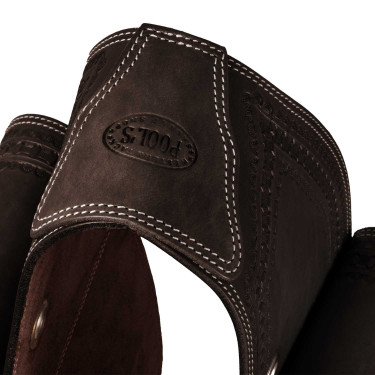 Zadeltas Pool’s Bisaccia Handtooled Donkerbruin