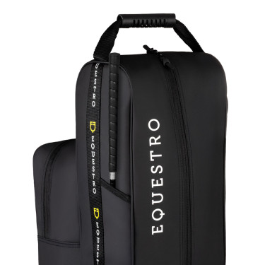 Equestro laarzen- en helmtas van technische stof Zwart