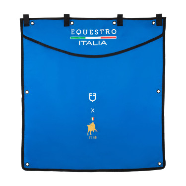Lange stalafscheiding Equestro x FISE met geborduurd logo Blauw van Savoye