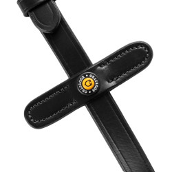 Equestro Eventa rubberen teugels met stoppers Zwart